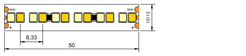 drawing of turnable white 2835 240LED