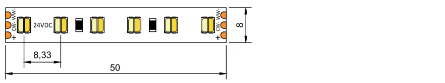 drawing of turnable white 2in1 120LED
