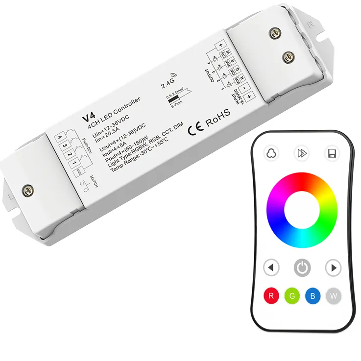 RF Wireless RGBW Remote Receiver