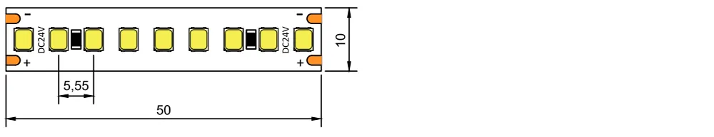 dimension of 2835 LED strip 180LED