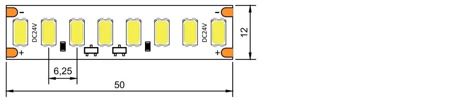 dimension of Samsung LM561C LED strip 160LED