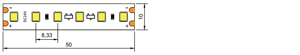 dimension of ultra long LED strip 120LED