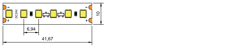dimension of ultra long LED strip 144LED