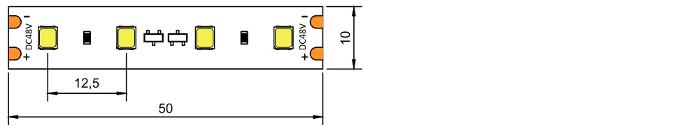 drawing of 2835 80LED 48V LICHTSLANG