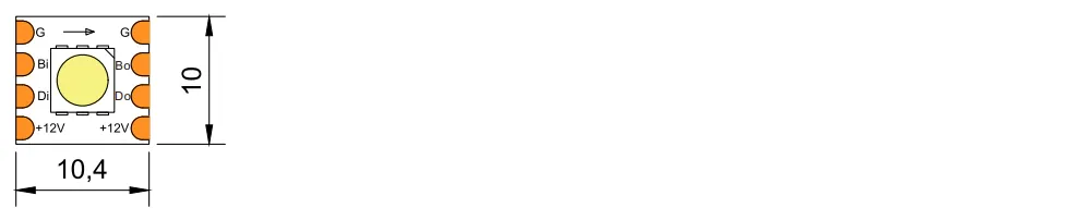 drawing of Pixel ChasingLED strip manufacturer 12V 96LED