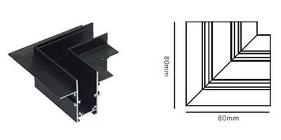 M20 Magnet Track Connector-EMT4 Horizontal