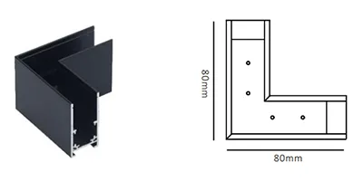 M20 Magnet Track Connector-MT4 Horizontal