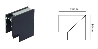M20 Magnet Track Connector-MT4 Vertical