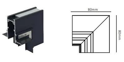 M20 Magnet Track Connector-RMT4 Vertical