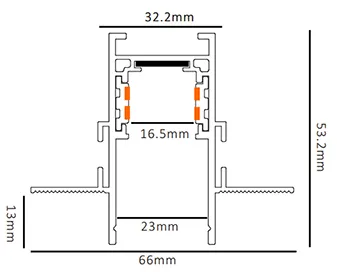 M20 Magnet Track-EMT4 dimension drawing