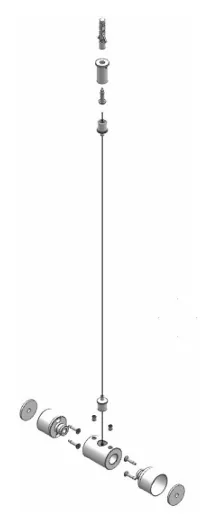 Round Neon strip 25mm - Pendant wires