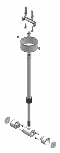 Round neon strip 25mm -Pendant pole