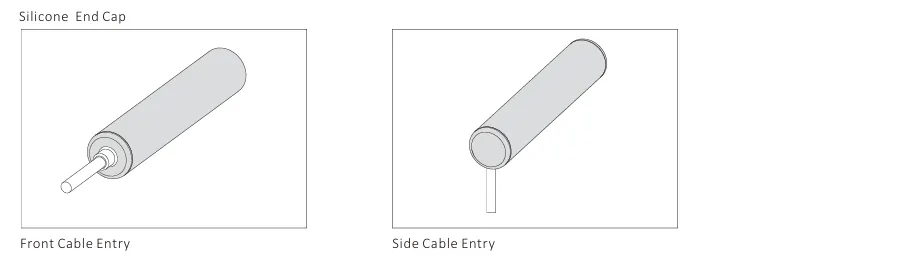 Round neon strip 25mm - cable entry