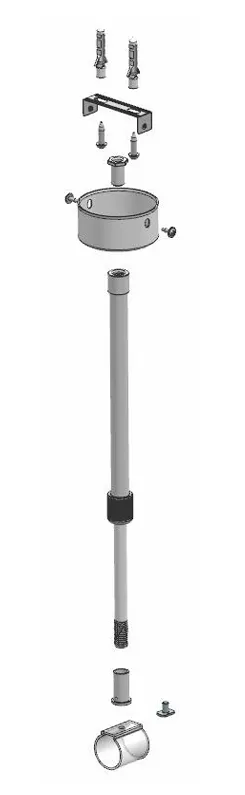 Round neon strip - Pendant pole —Shape installation