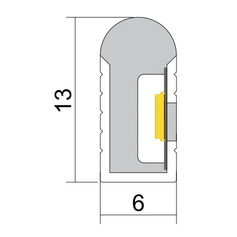 drawing of LED Neon flex strip 0613