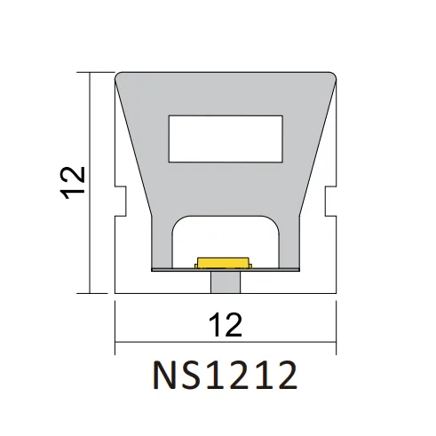 drawing of neon flex strip 1212