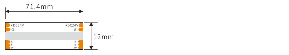 drawing of COB RGBW LED strip