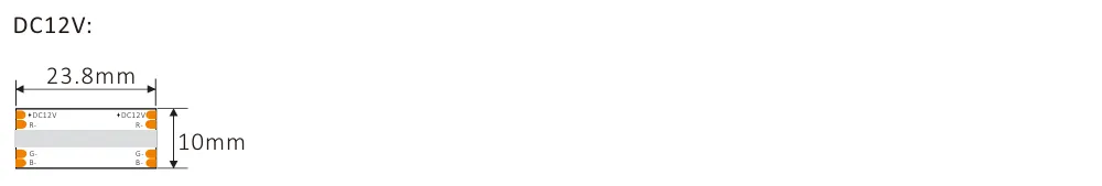 Drawing of COB RGB Strip 12V 756chips