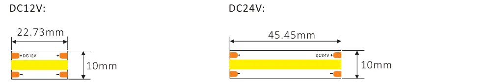 drawing of COB LED strip 528chips 14W