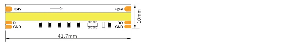 drawing of COB SPI strip turnable white