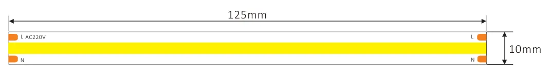 drawing of COB high voltage 230V 296chips