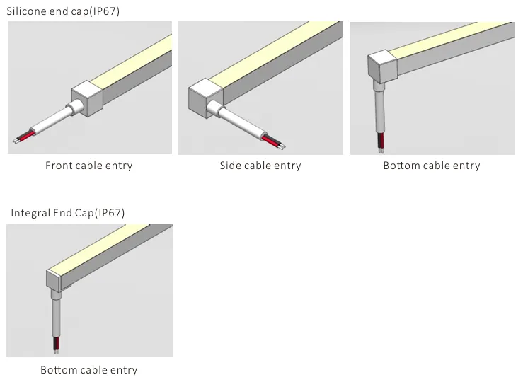 cable entry of 3D Neon strip 1313